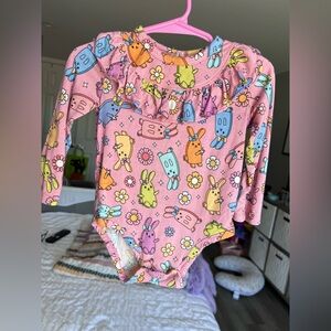 Easweet Bamboo Bunny Long Sleeved Bodysuit Size 18-24M